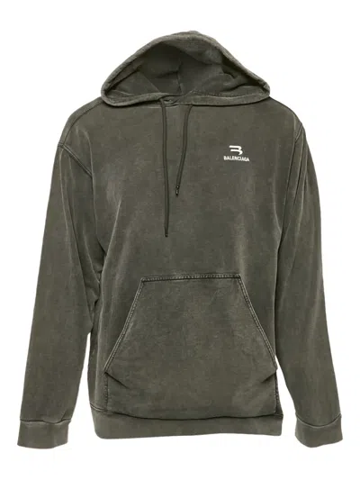 Pre-owned Balenciaga 2024 Cotton Hoodie In Gray