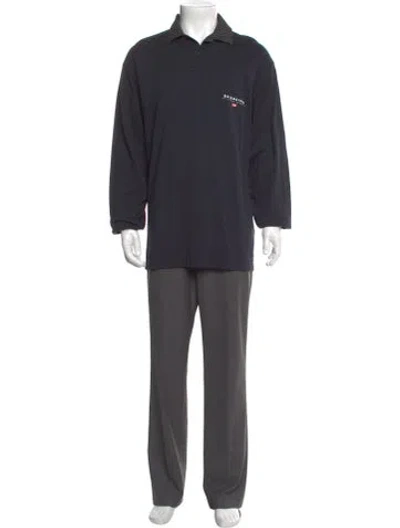 Pre-owned Balenciaga 2024 Crew Neck Polo Shirt In Gray