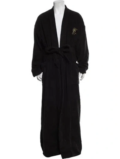 Pre-owned Balenciaga 2024 Embroidered Accent Robe W/ Tags In Black