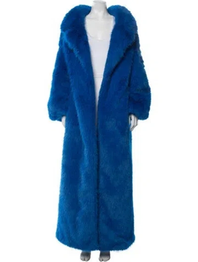 Pre-owned Balenciaga 2024 Faux Fur Coat W/ Tags In Blue