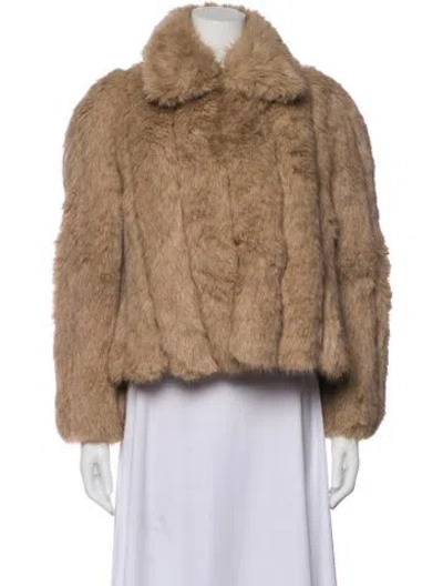 Pre-owned Balenciaga 2024 Faux Fur Faux Fur Jacket W/ Tags In Neutral