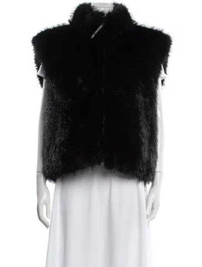 Pre-owned Balenciaga 2024 Faux Fur Jacket In Black