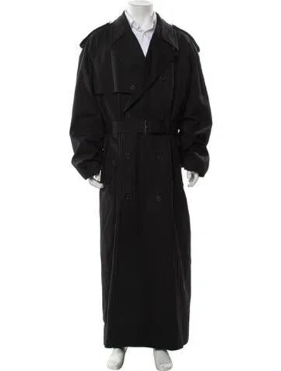 Pre-owned Balenciaga 2024 Garde-robe Trench Coat In Black