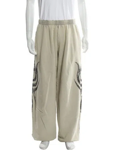 Pre-owned Balenciaga 2024 Graphic Print Lounge Bottoms In Neutral