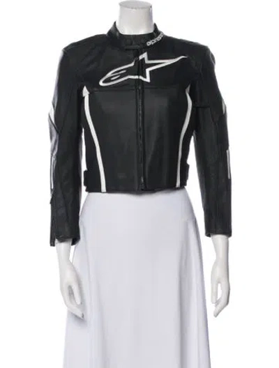 Pre-owned Balenciaga 2024 Leather Biker Jacket In Multi