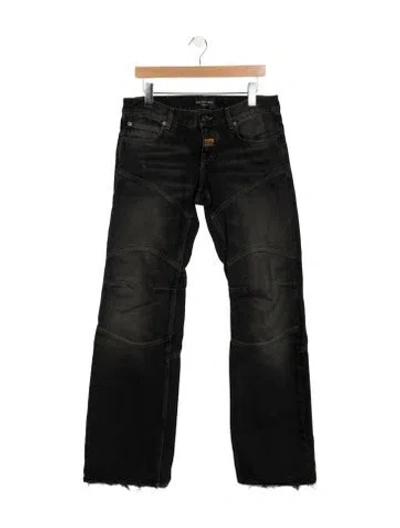 Pre-owned Balenciaga 2024 Moto Jeans In Black