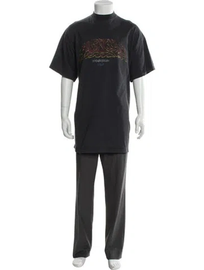 Pre-owned Balenciaga 2024 Offshore Oversized T-shirt In Gray