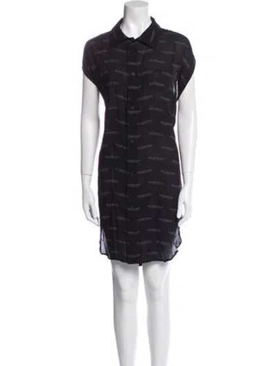 Pre-owned Balenciaga 2024 Printed Tunic In Black