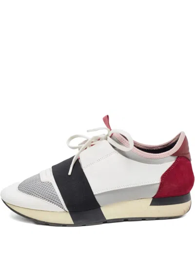 Pre-owned Balenciaga 2024 Race Runner Sneakers In White
