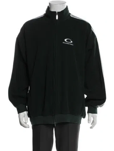 Pre-owned Balenciaga 2024 Signature Logo Windbreaker In Green