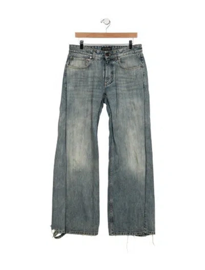 Pre-owned Balenciaga 2024 Wide Leg Jeans In Blue