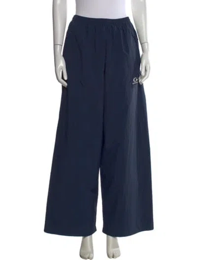 Pre-owned Balenciaga 2024 Wide Leg Pants In Blue