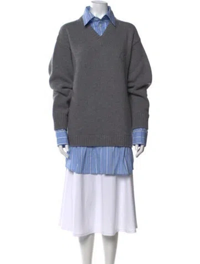 Pre-owned Balenciaga 2024 Wool Sweater In Gray