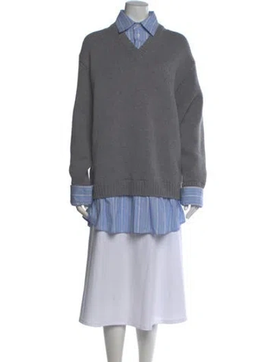 Pre-owned Balenciaga 2024 Wool Sweater In Gray