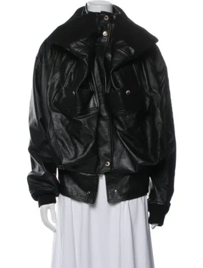 Pre-owned Balenciaga 2025 Calfskin Bomber Jacket W/ Tags In Black