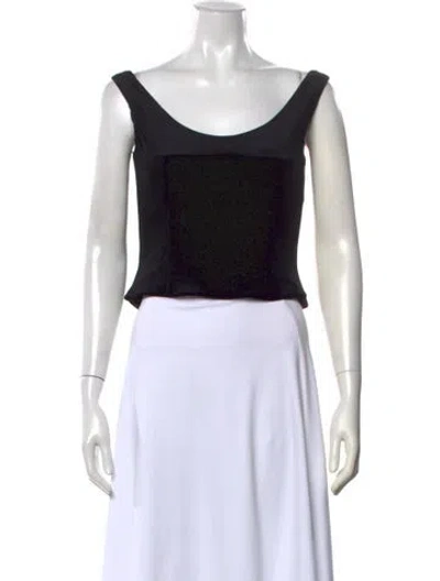 Pre-owned Balenciaga 2025 Garde-robe Stretch Velvet Off-shoulder Corset Top W/ Tags In Black