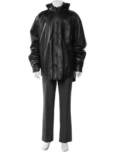 Pre-owned Balenciaga 2025 Lambskin Jacket In Black