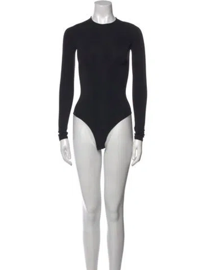Pre-owned Balenciaga 2025 Nylon Bodysuit W/ Tags In Black