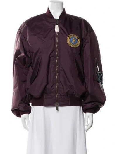 Pre-owned Balenciaga 2025 Nylon Bomber Jacket W/ Tags In Purple