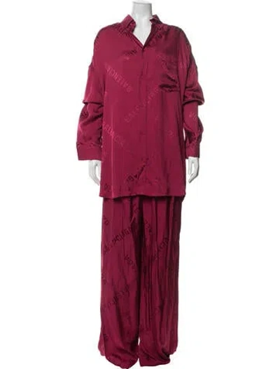 Pre-owned Balenciaga 2025 Nylon Pajamas W/ Tags In Red