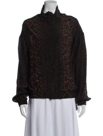Pre-owned Balenciaga 2025 Silk Bomber Jacket W/ Tags In Brown