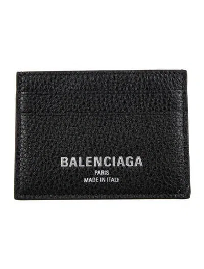 Pre-owned Balenciaga 2026 Signature Logo Card Holder W/ Tags In Black