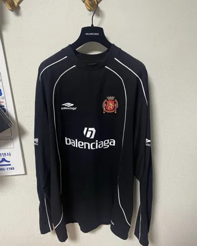 Pre-owned Balenciaga 23fw 3b Sports Football Embroidered Longsleeves