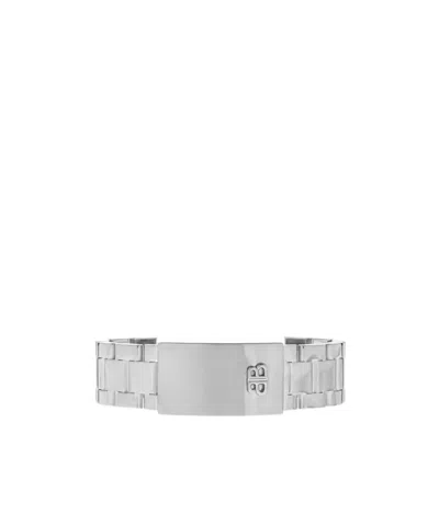Balenciaga Oxidised-finish Cuff Bracelet In White