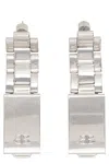 Balenciaga 24/7 Bb Logo Earrings In Metallic