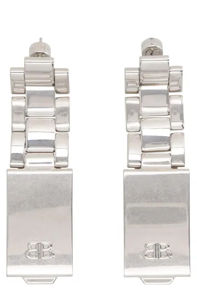 BALENCIAGA BALENCIAGA 24/7 BB LOGO EARRINGS