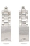 Balenciaga 24/7 Bb Logo Earrings In Metallic