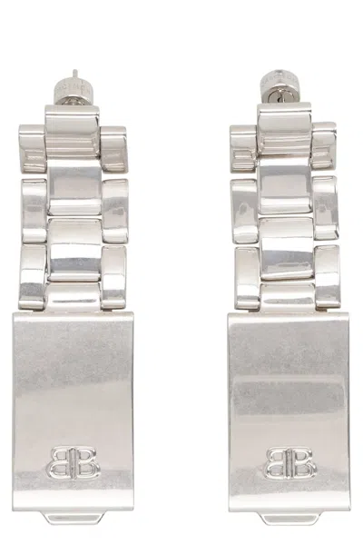 BALENCIAGA BALENCIAGA 24/7 BB LOGO EARRINGS