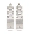 Balenciaga 24/7 Bb Logo Earrings In Silver