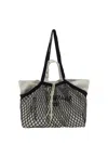 Balenciaga 24/7 Shopping Handbag In Washed Nat/blk/l Blk