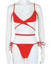 Balenciaga Wrap-around Tie-fastening Bikini In Red