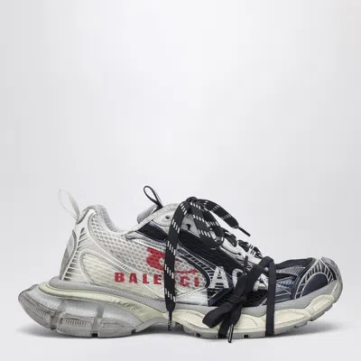 BALENCIAGA 3 XL SPLIT LOGO SNEAKERS IN LIGHT YELLOW/RED/NAVY