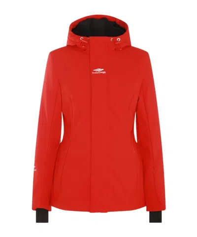 Balenciaga Ski Hourglass Parka Jacket In Red