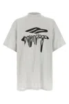 Balenciaga Light Grey Cotton Oversize T-shirt In White