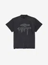 Balenciaga 3b Liquefied T-shirt In Black