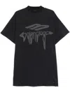 Balenciaga 3d Liquified Effect Cotton T-shirt In Black