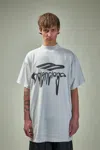 Balenciaga Grey 3b Liquefied Oversized T-shirt In White