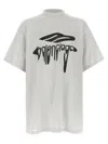 Balenciaga Light Grey Cotton Oversize T-shirt In White