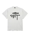 Balenciaga Grey 3b Liquefied Oversized T-shirt In White