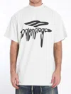 Balenciaga Grey 3b Liquefied Oversized T-shirt In White