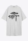 Balenciaga Grey 3b Liquefied Oversized T-shirt