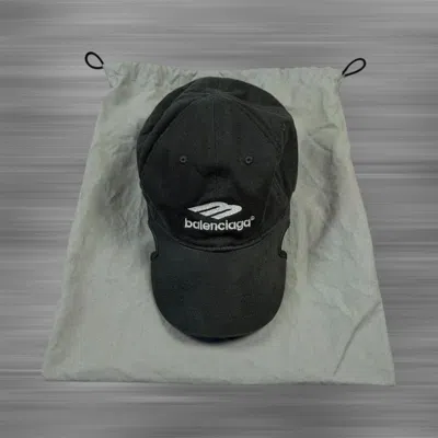 Pre-owned Balenciaga 3b Sport Icon Cap In Black