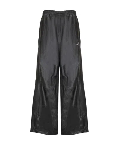 Balenciaga 3b Sports Icon Leather Track Trousers