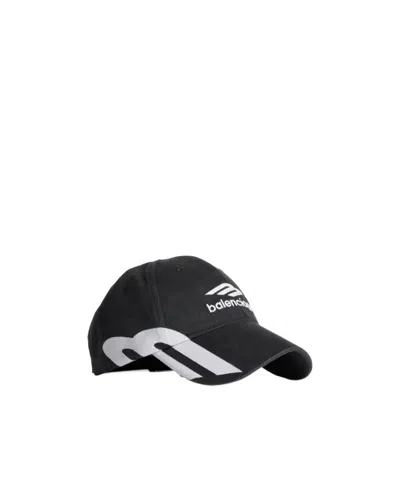 Balenciaga 3b Sports Icon Logo-embroidered Cap In Black