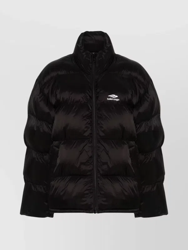 Balenciaga 3b Sports Icon Puffer Jacket In Black | ModeSens