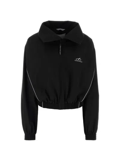 Balenciaga 3b Sports Icon Reflective-trim Jacket In Black